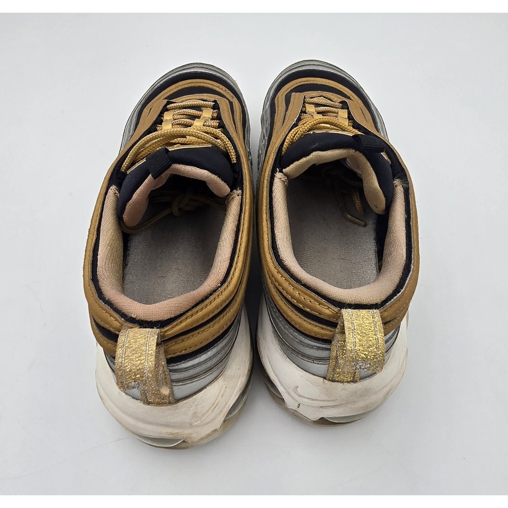 Nike Air Max 97 Metallic Gold Silver Training Shoes AQ4137-700 Womens Size‎ 7 - Picture 6 of 14